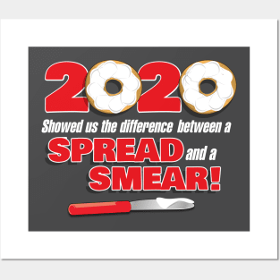 2020, the difference between a Spread and a Smear Posters and Art